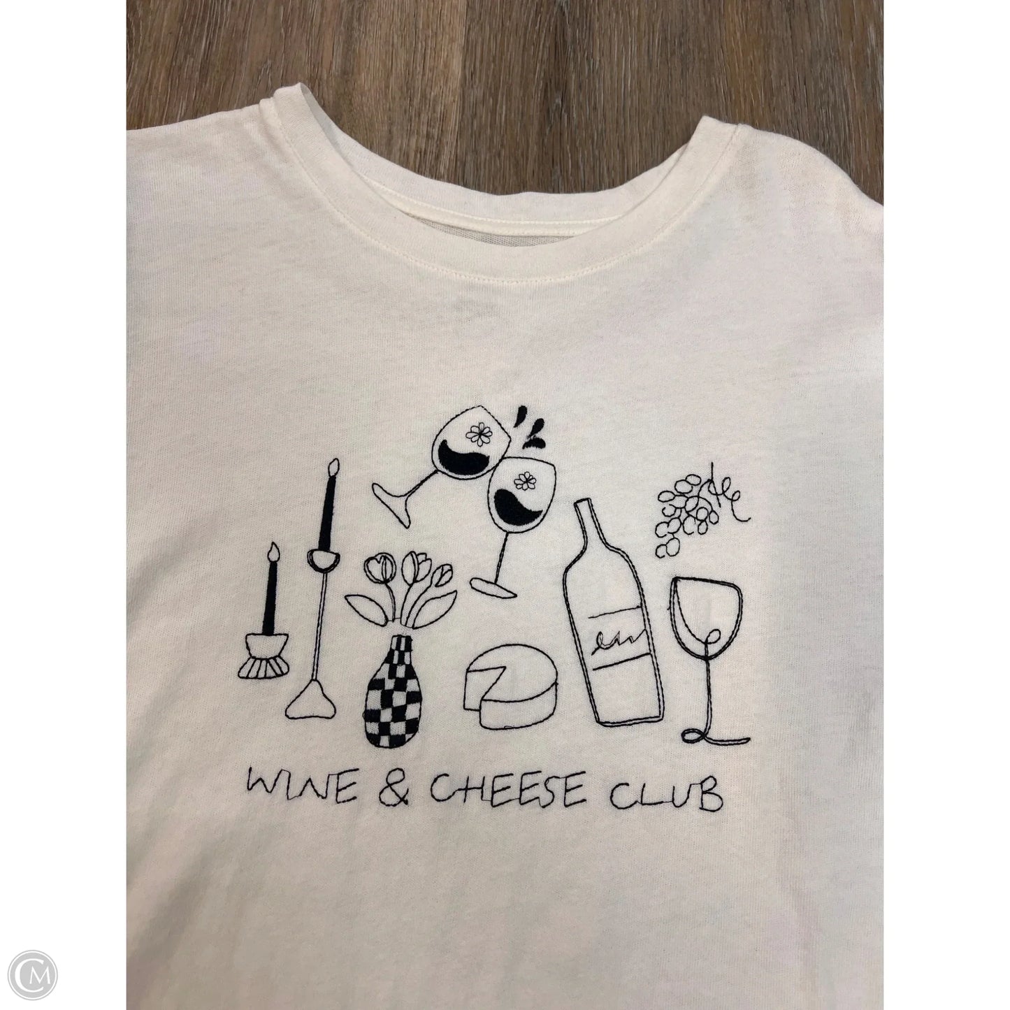 Top Short Sleeve By Z Supply In Cream, Size: L