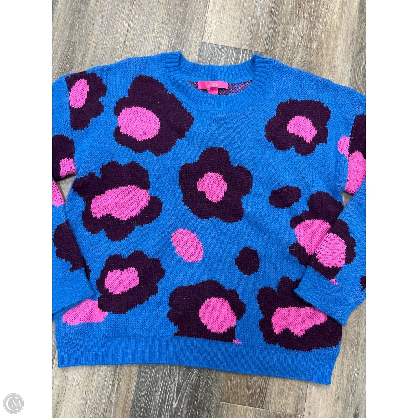 Sweater Cardigan Designer By Lilly Pulitzer In Animal Print, Size: L