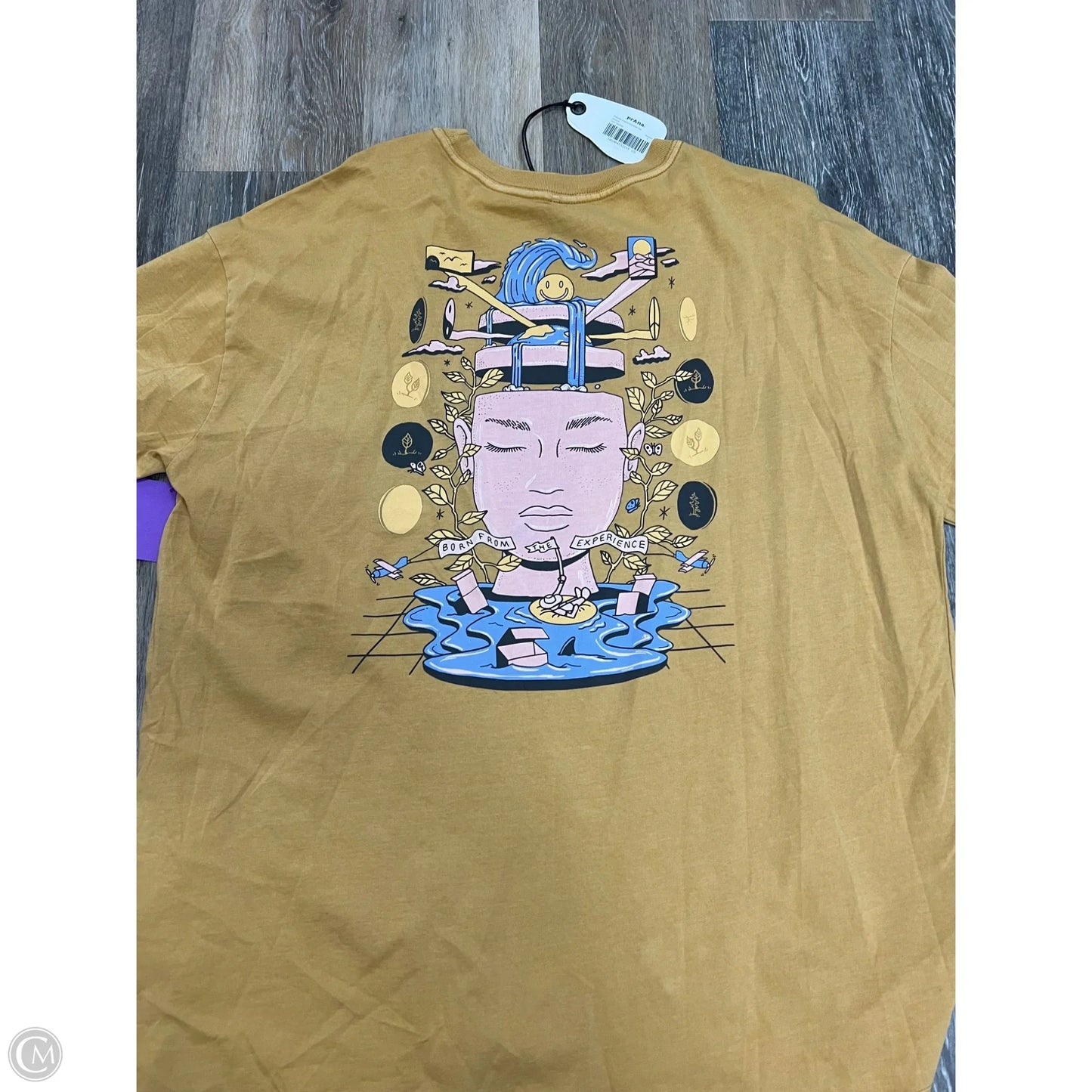 Athletic Top Short Sleeve By Prana In Yellow, Size: S