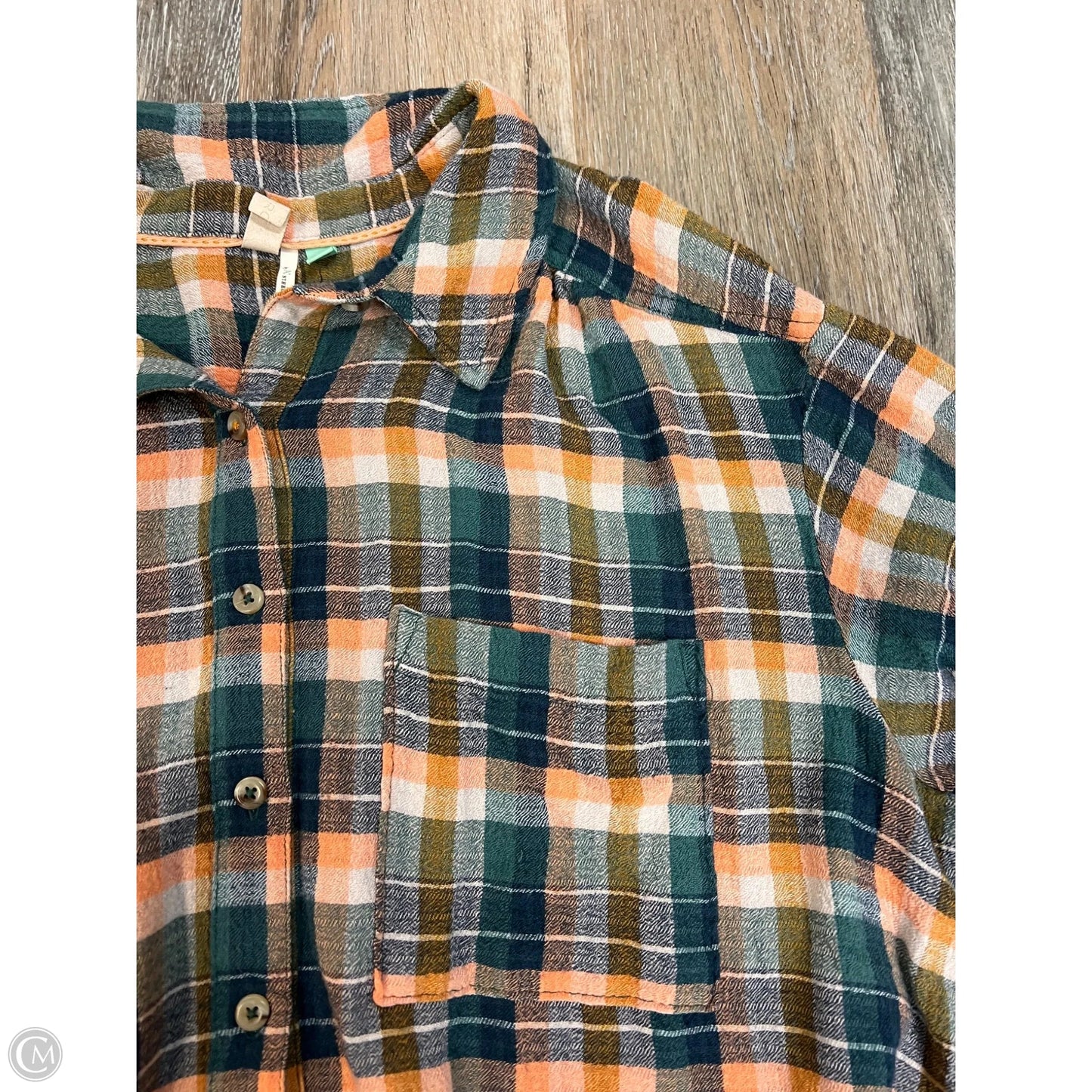 Blouse Long Sleeve By Pilcro In Plaid Pattern, Size: 2x