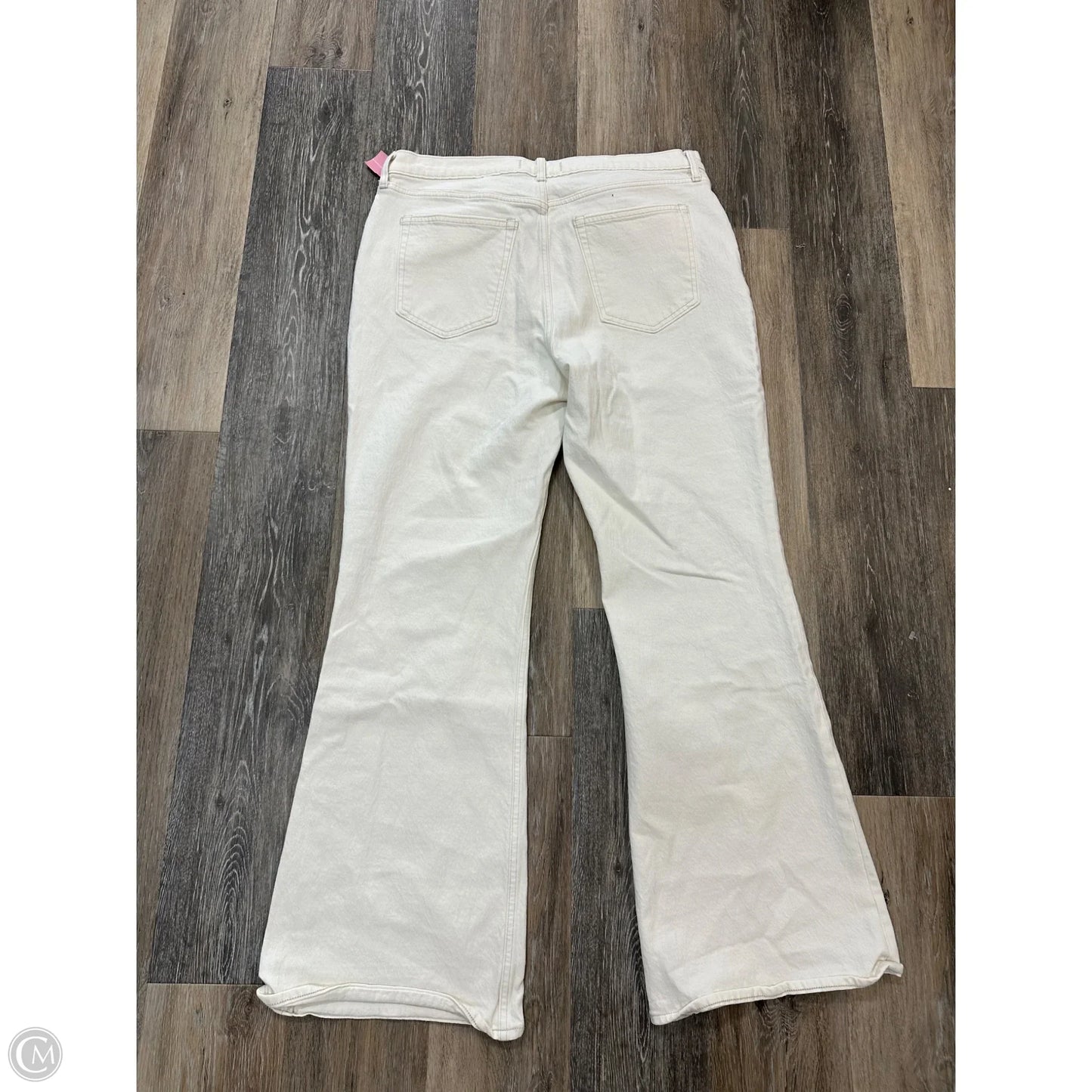 Jeans Flared By Abercrombie And Fitch In White Denim, Size: 16