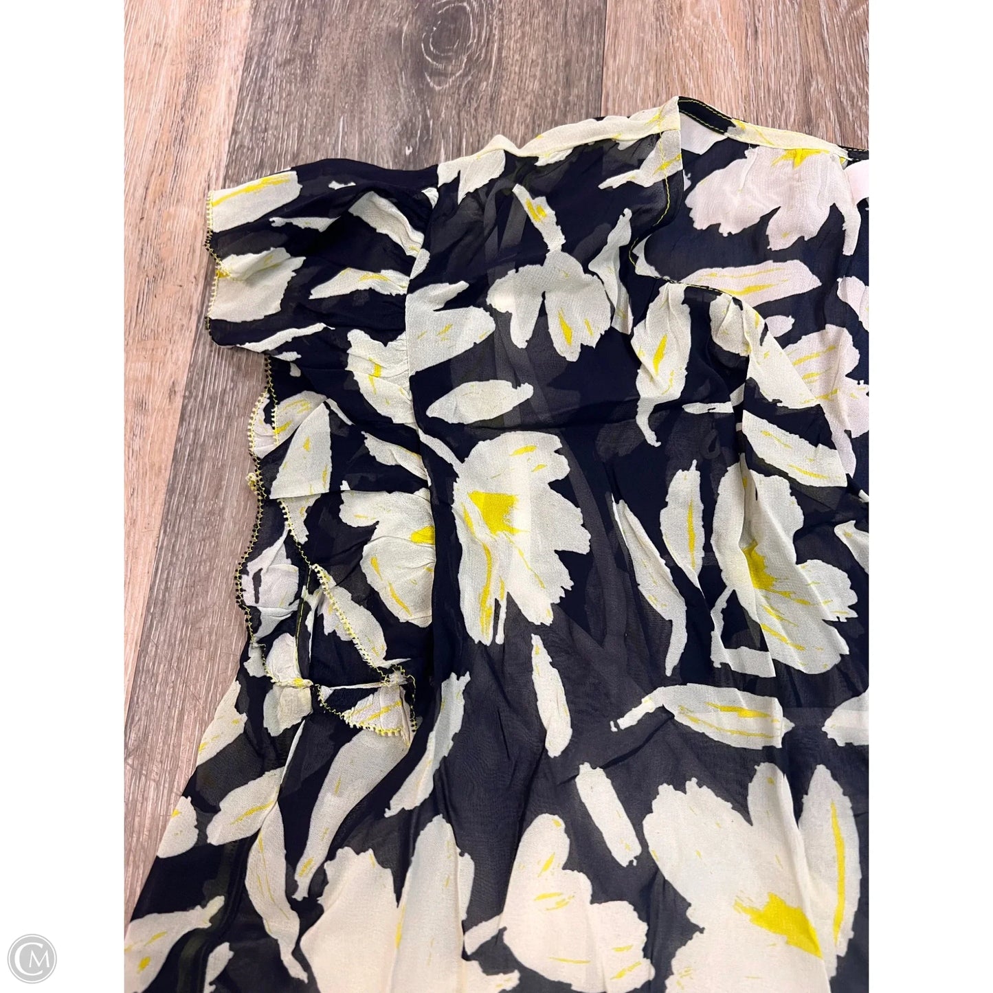 Blouse Short Sleeve By Velvet By Graham & Spencer In Floral Print, Size: L