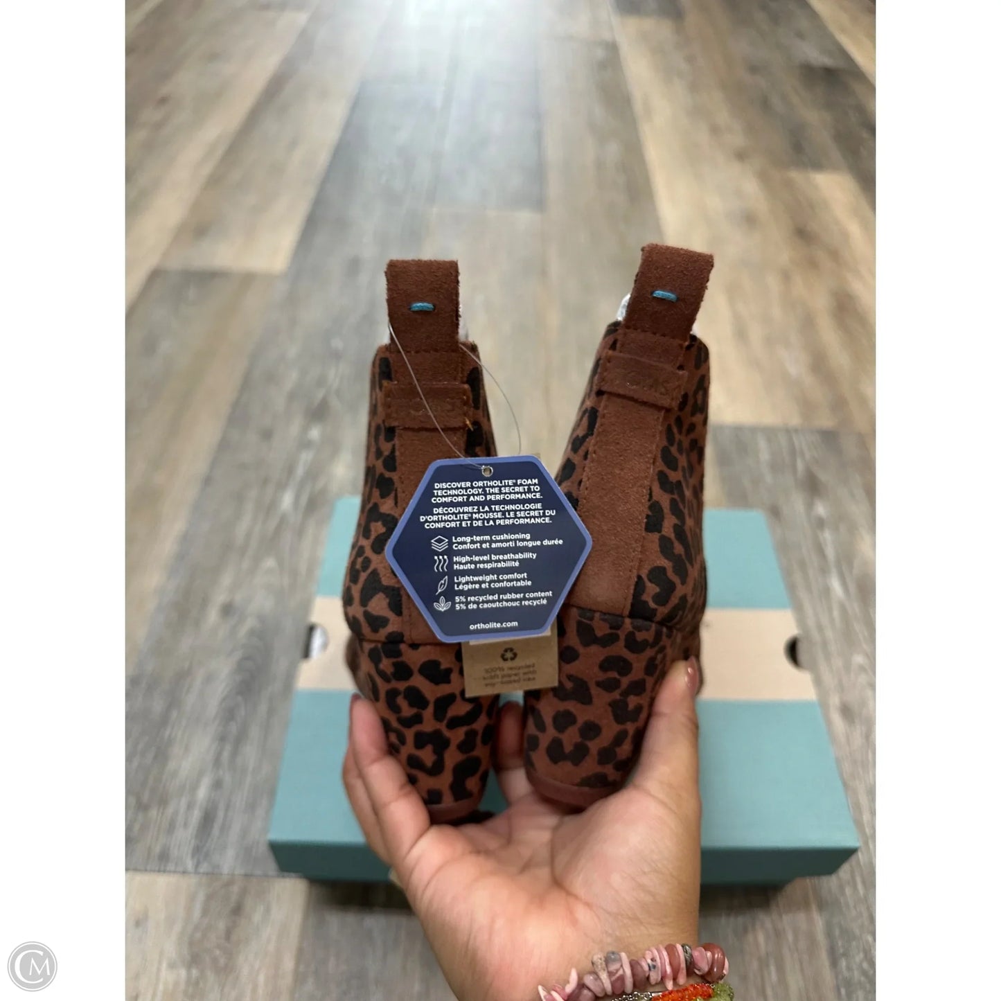 Boots Ankle Heels By Toms In Animal Print, Size: 6