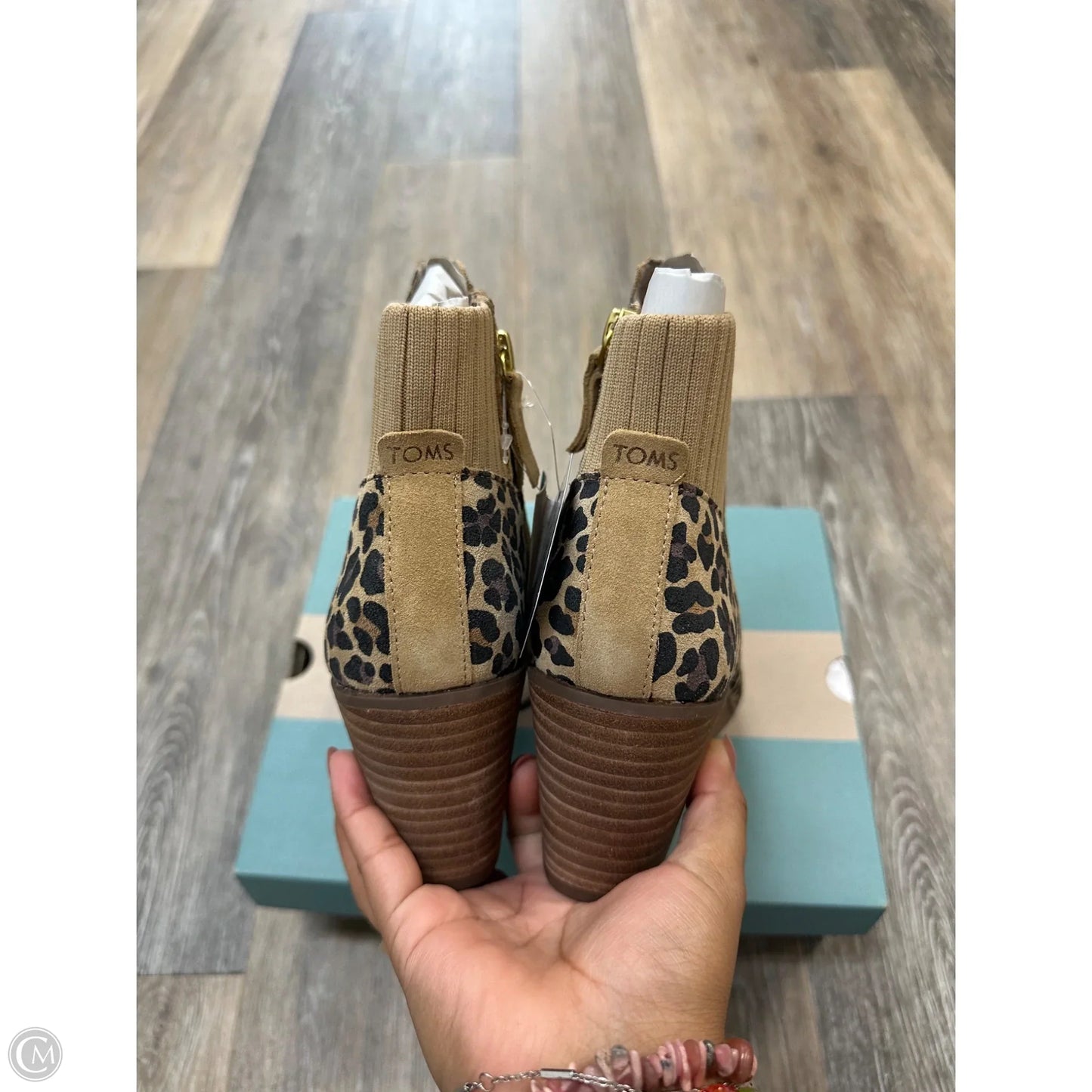 Boots Ankle Heels By Toms In Animal Print, Size: 6