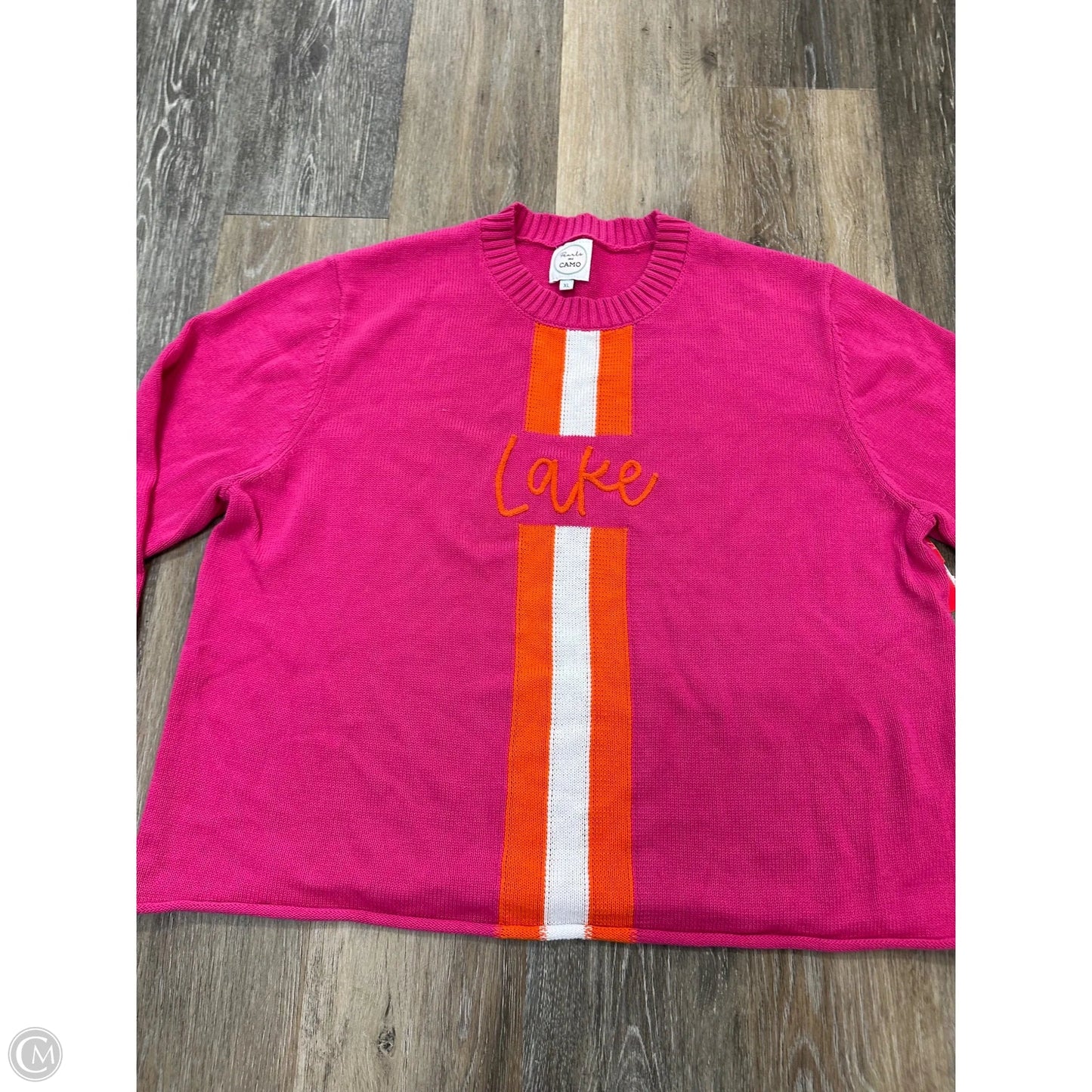 Sweater By Pearls and Camo In Pink, Size: Xl