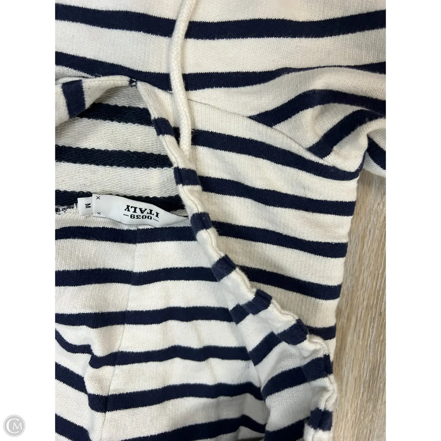 Sweatshirt Hoodie By 0039 Italy In Striped Pattern, Size: M