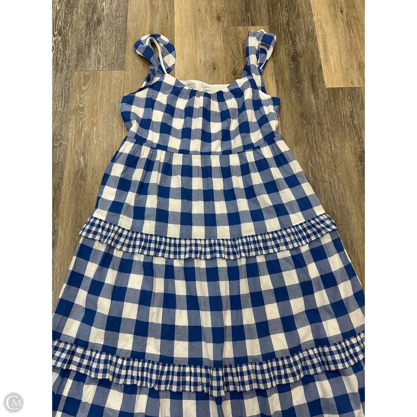 Dress Casual Maxi By J. Crew In Blue & White, Size: L