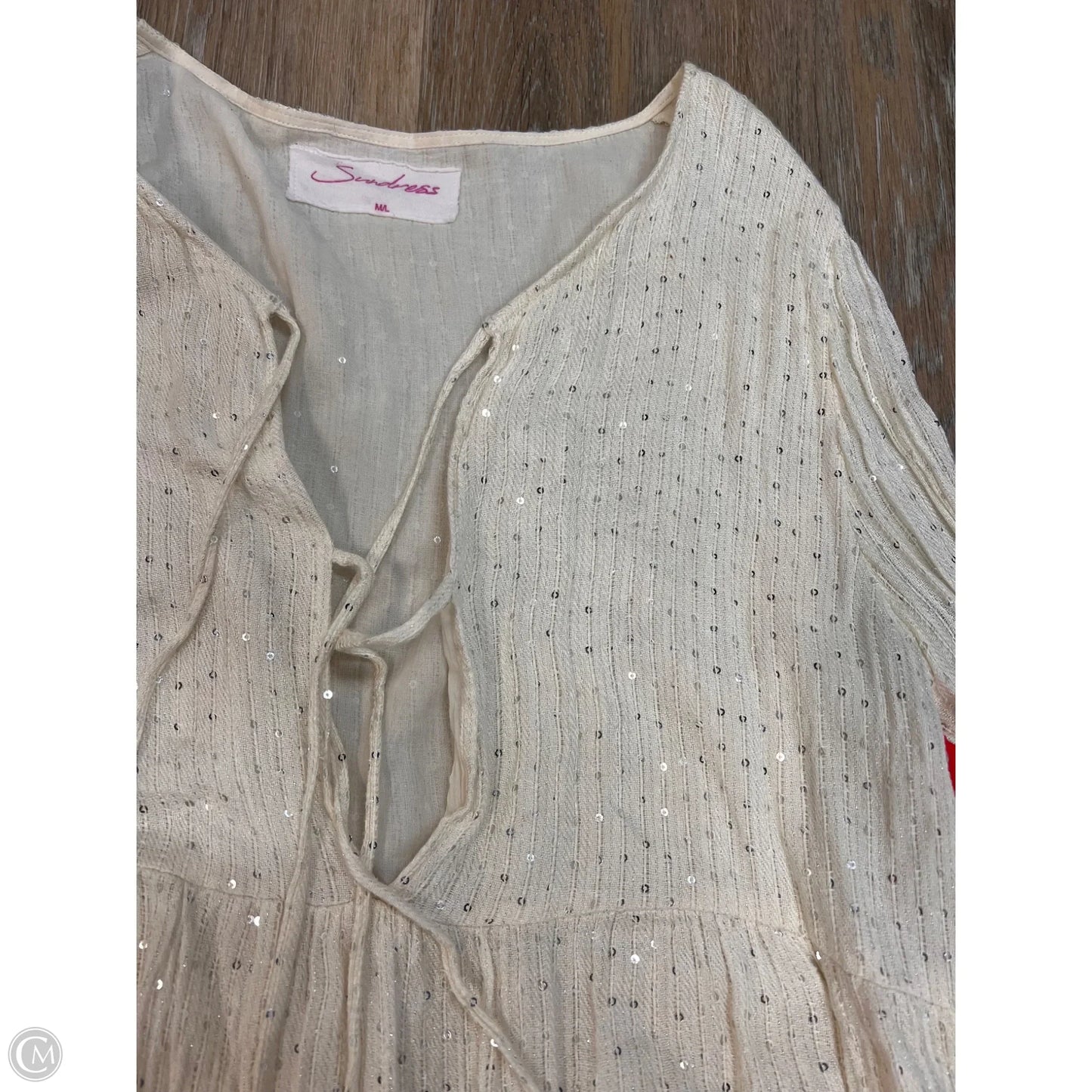 Dress Casual Short By Sundress In Cream, Size: M