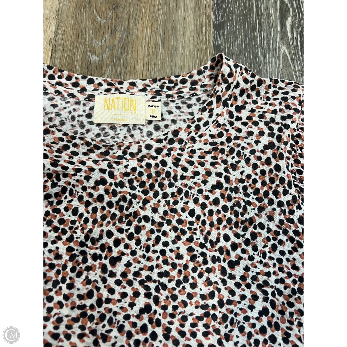 Top Long Sleeve By Nation Ltd In Animal Print, Size: S