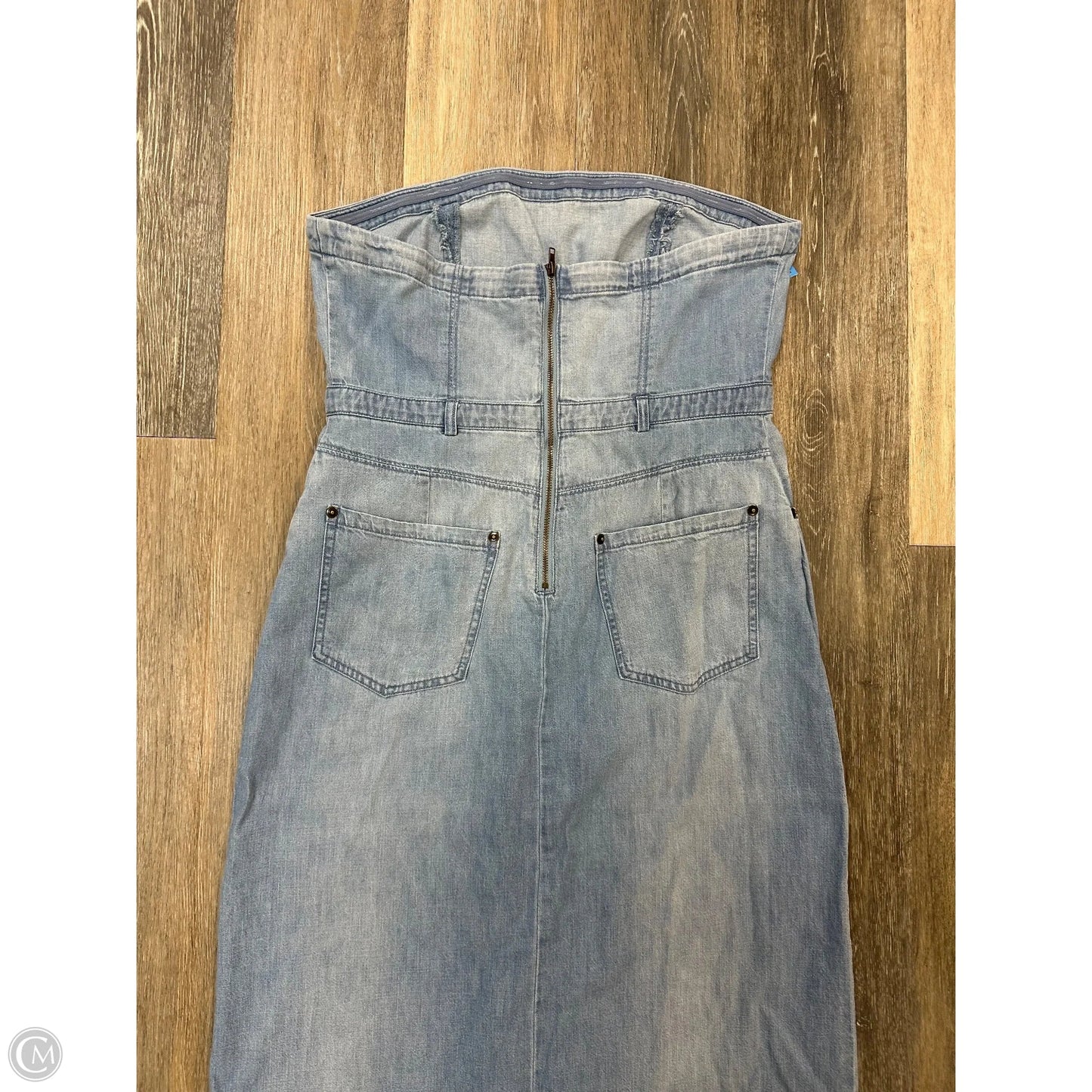 Dress Casual Midi By Free People In Blue Denim, Size: 10