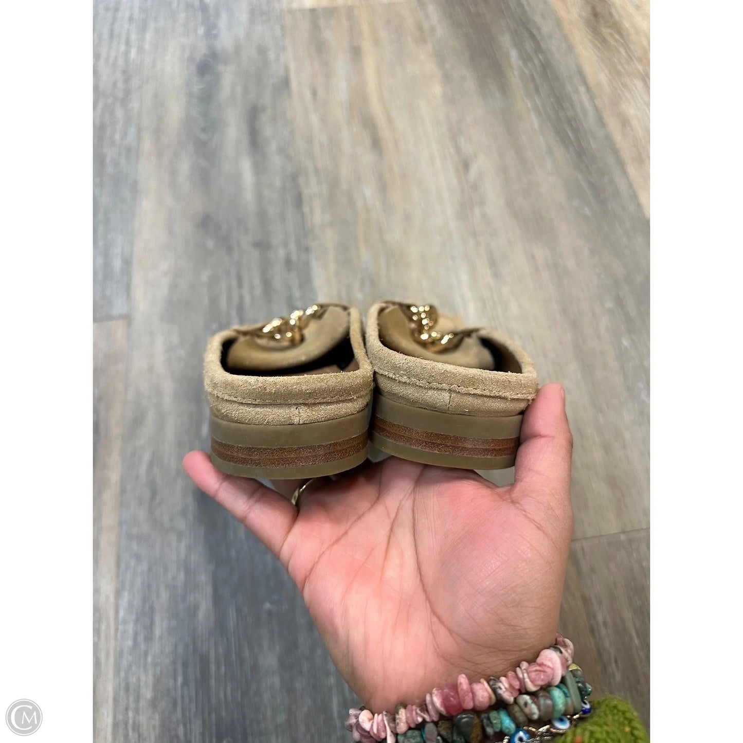 Shoes Flats By Donald Pliner In Gold, Size: 8