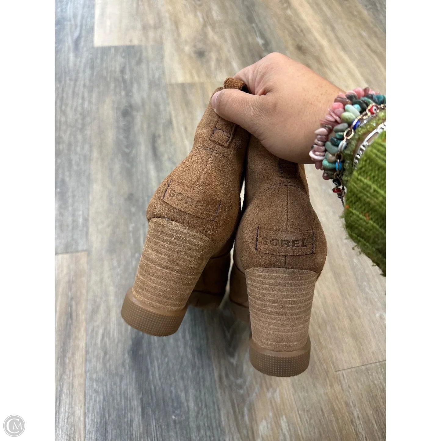 Boots Ankle Heels By Sorel In Brown, Size: 8