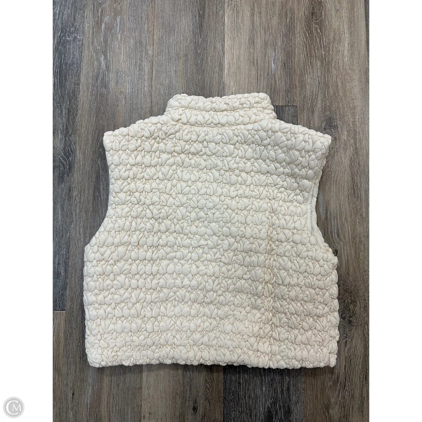 Vest Puffer & Quilted By Current Air In Cream, Size: S