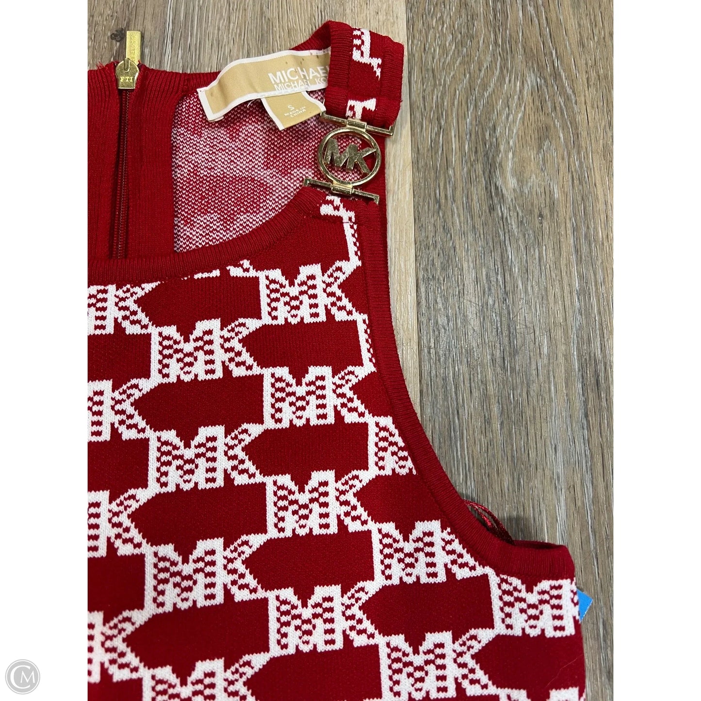 Dress Casual Midi By Michael By Michael Kors In Red & White, Size: S