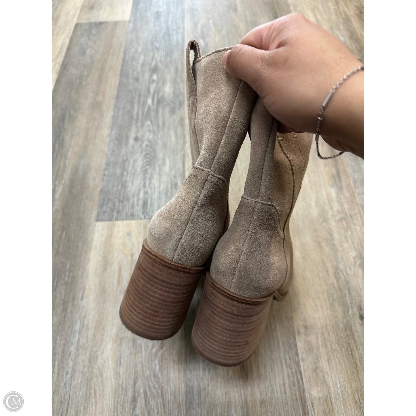 Boots Ankle Heels By Sole Society In Tan, Size: 7.5