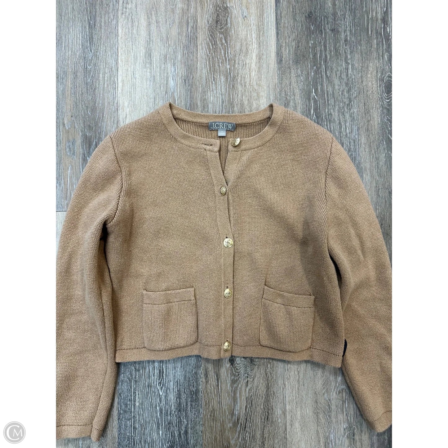 Sweater Cardigan By J. Crew In Tan, Size: S