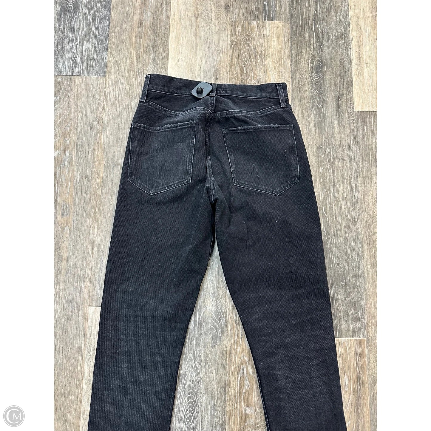 Jeans Straight By Agolde In Black Denim, Size: 2