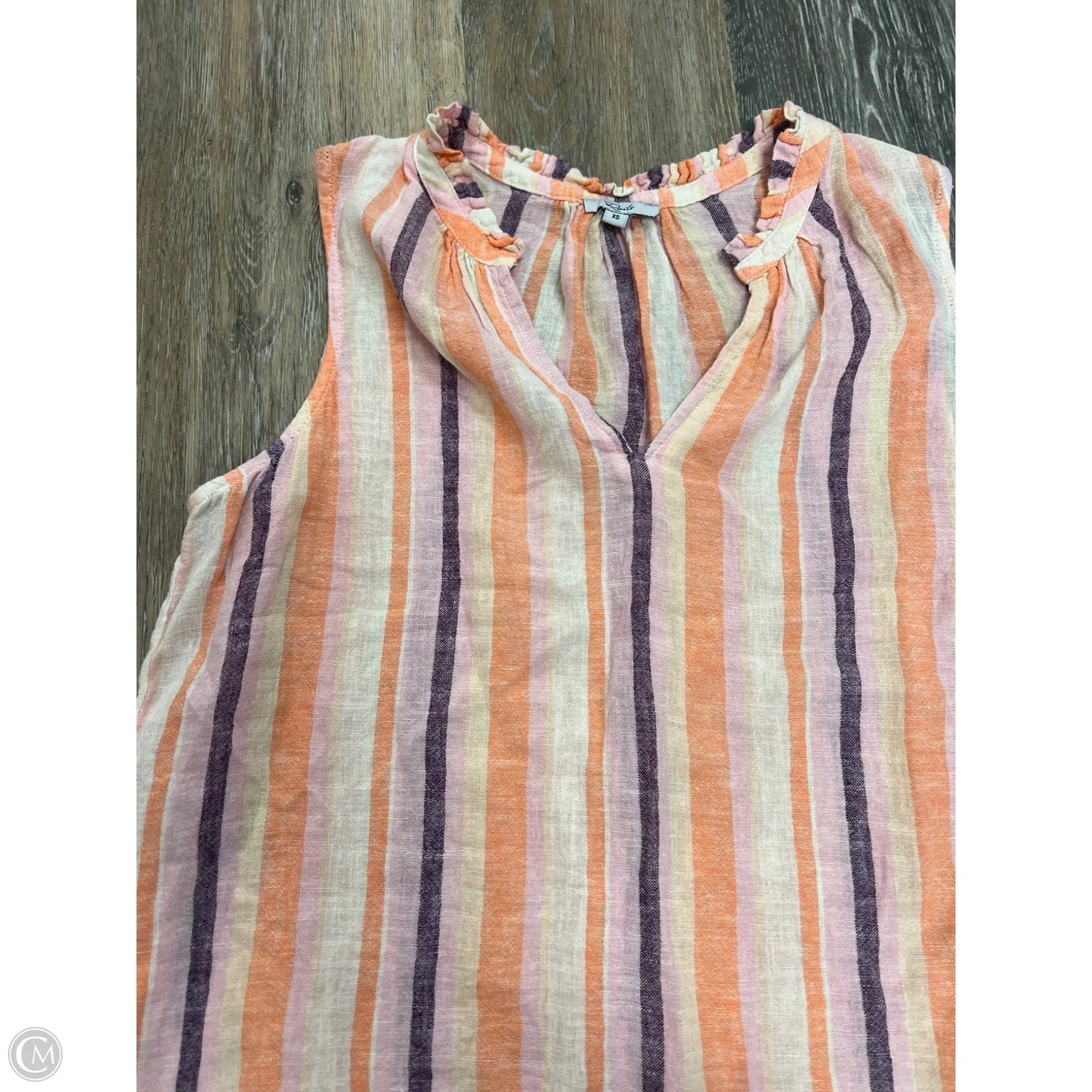 Top Sleeveless By Rails In Striped Pattern, Size: Xs