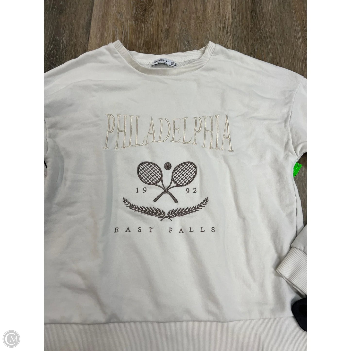 Sweatshirt Crewneck By Stradivarius In White, Size: Xs