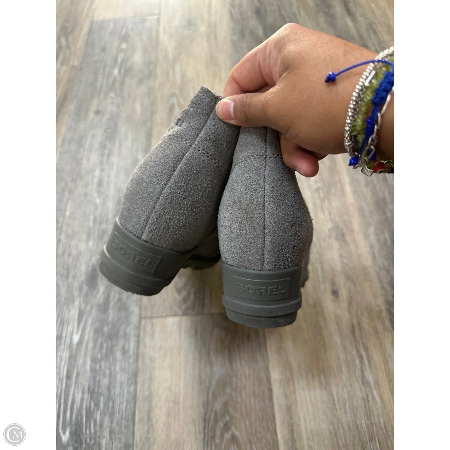 Boots Ankle Heels By Sorel In Grey, Size: 7.5