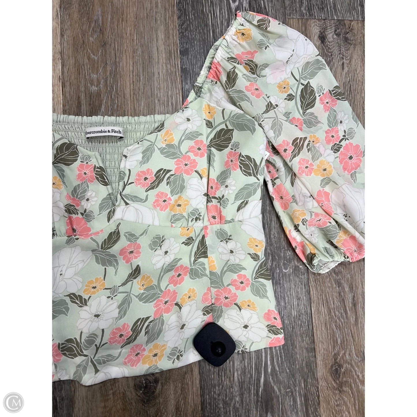 Blouse Long Sleeve By Abercrombie And Fitch In Floral Print, Size: M