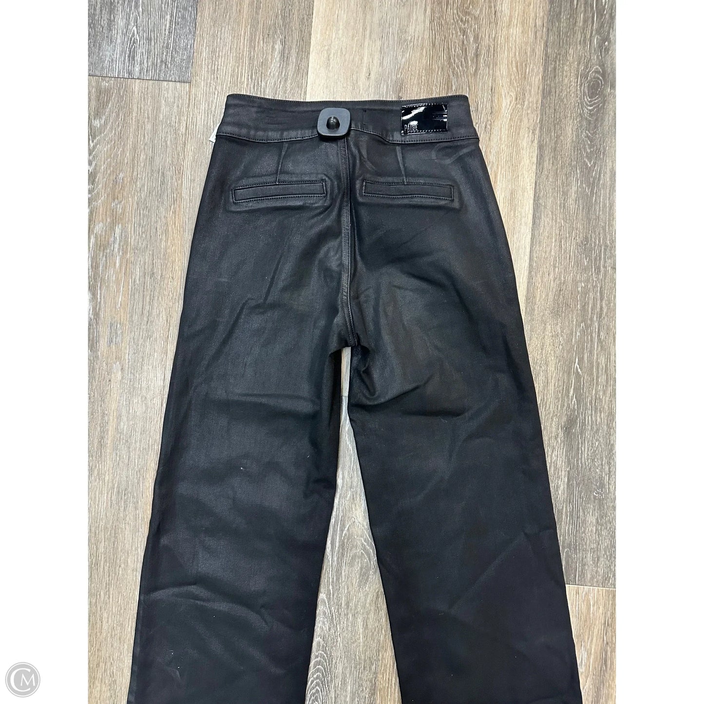 Jeans Wide Leg By Paige In Black, Size: 0/24