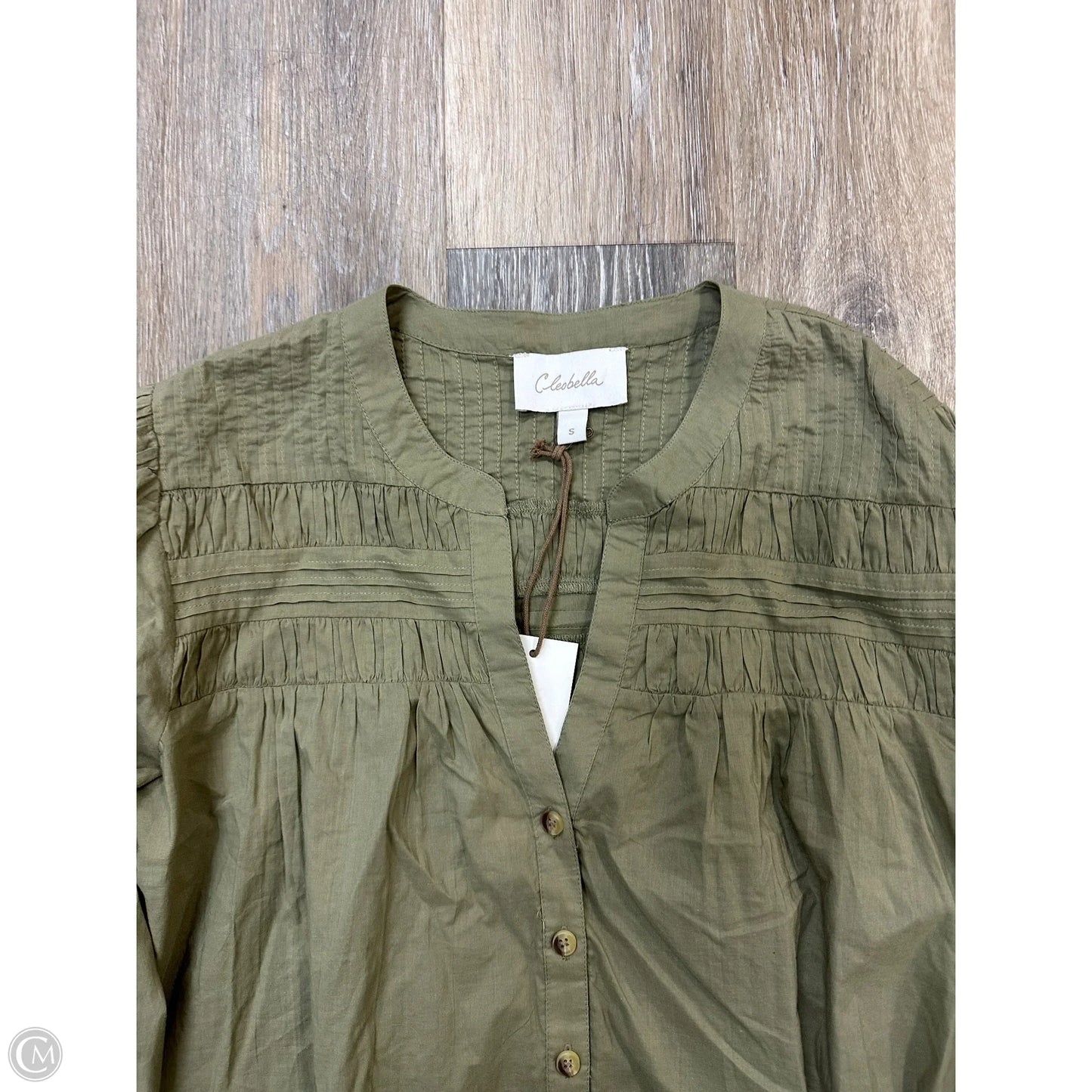 Blouse Long Sleeve By Cleobella In Green, Size: S