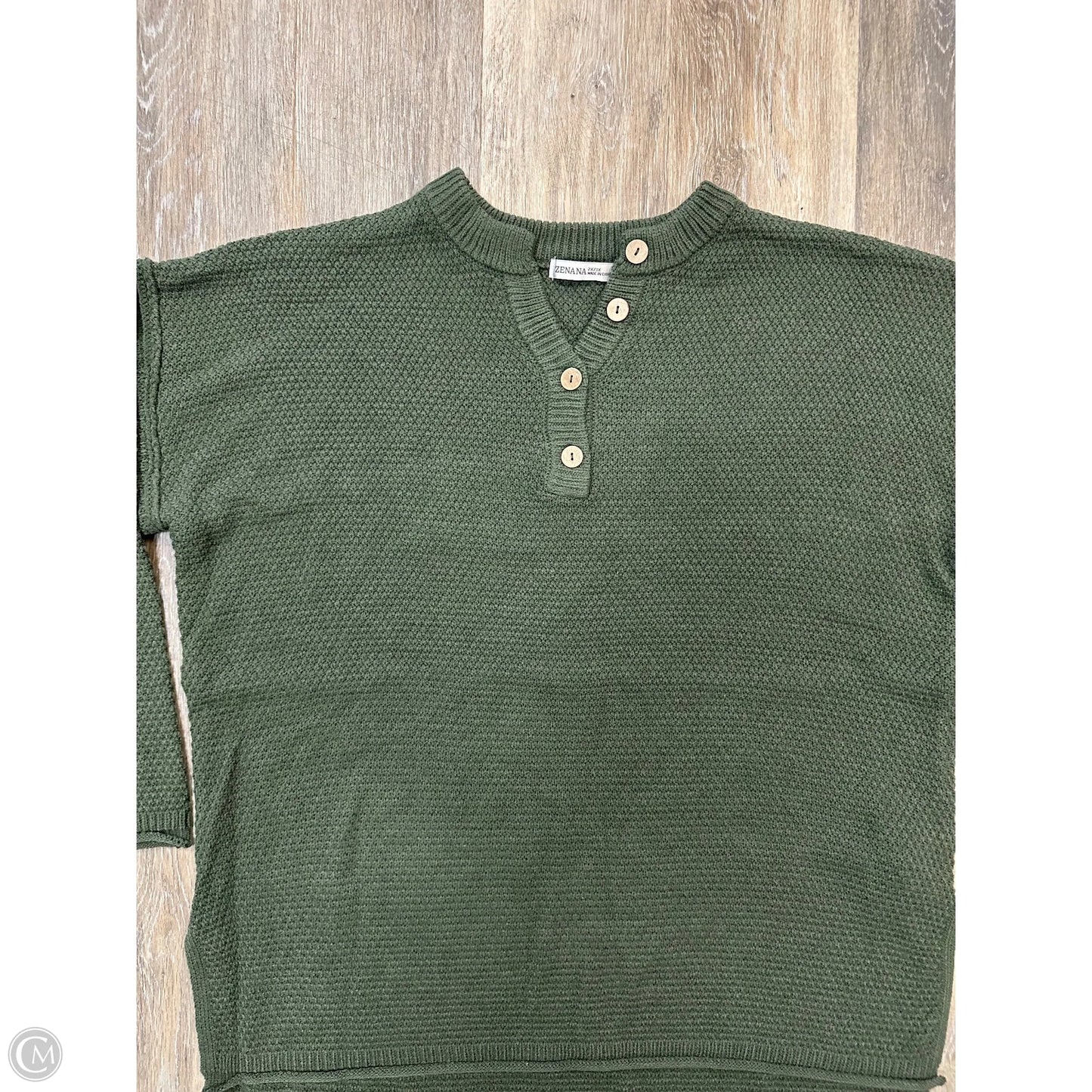 Sweater By Zenana In Green, Size: 2x