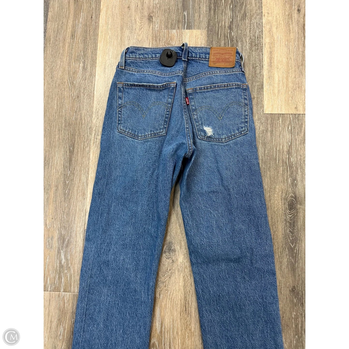 Jeans Straight By Levis In Blue Denim, Size: 0