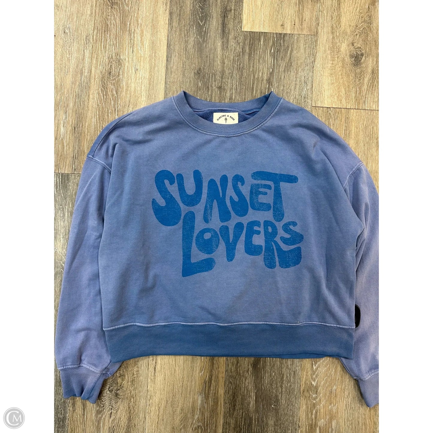 Sweatshirt Crewneck By Electric & Rose In Blue, Size: Xs