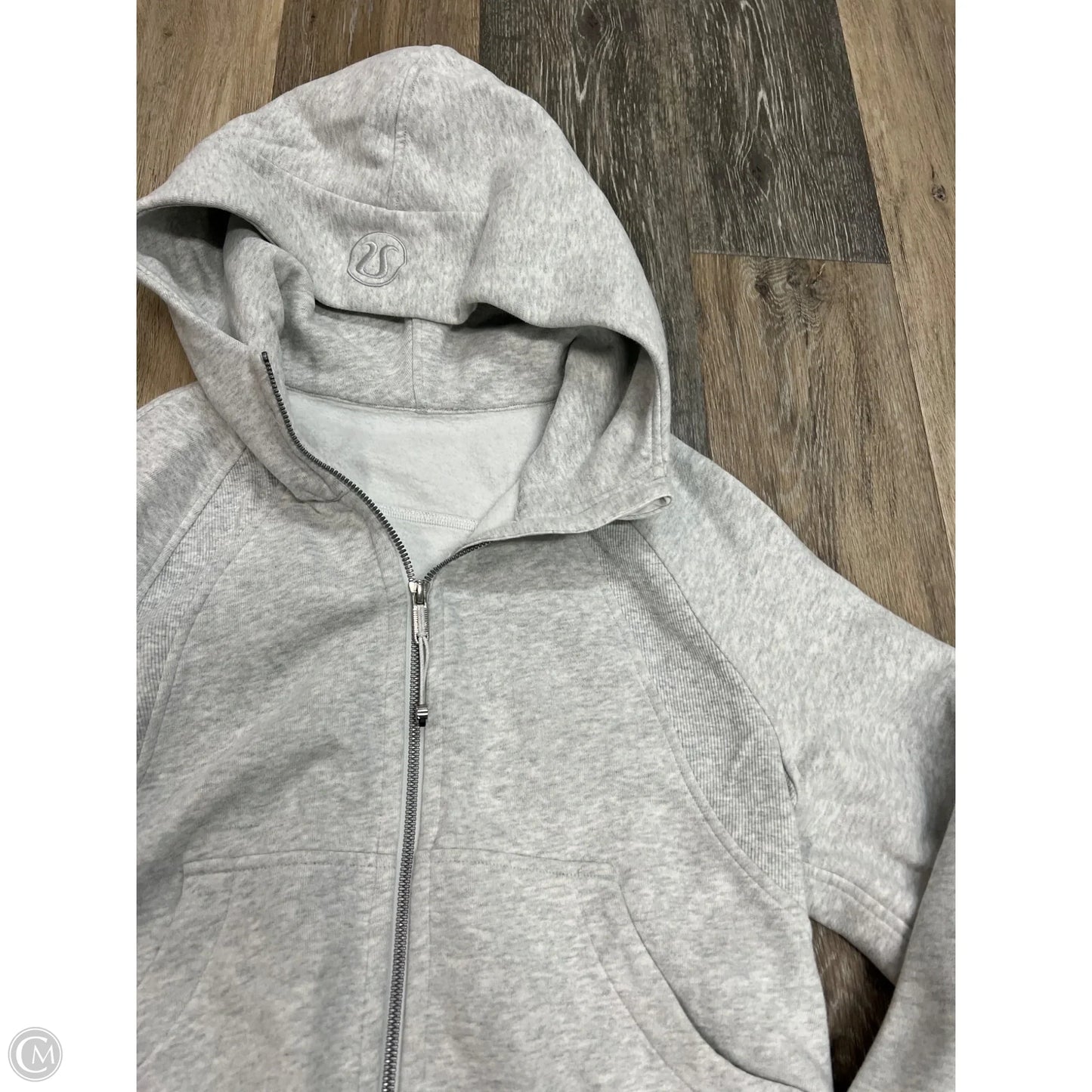 Athletic Sweatshirt Hoodie By Lululemon In Grey, Size: Xs