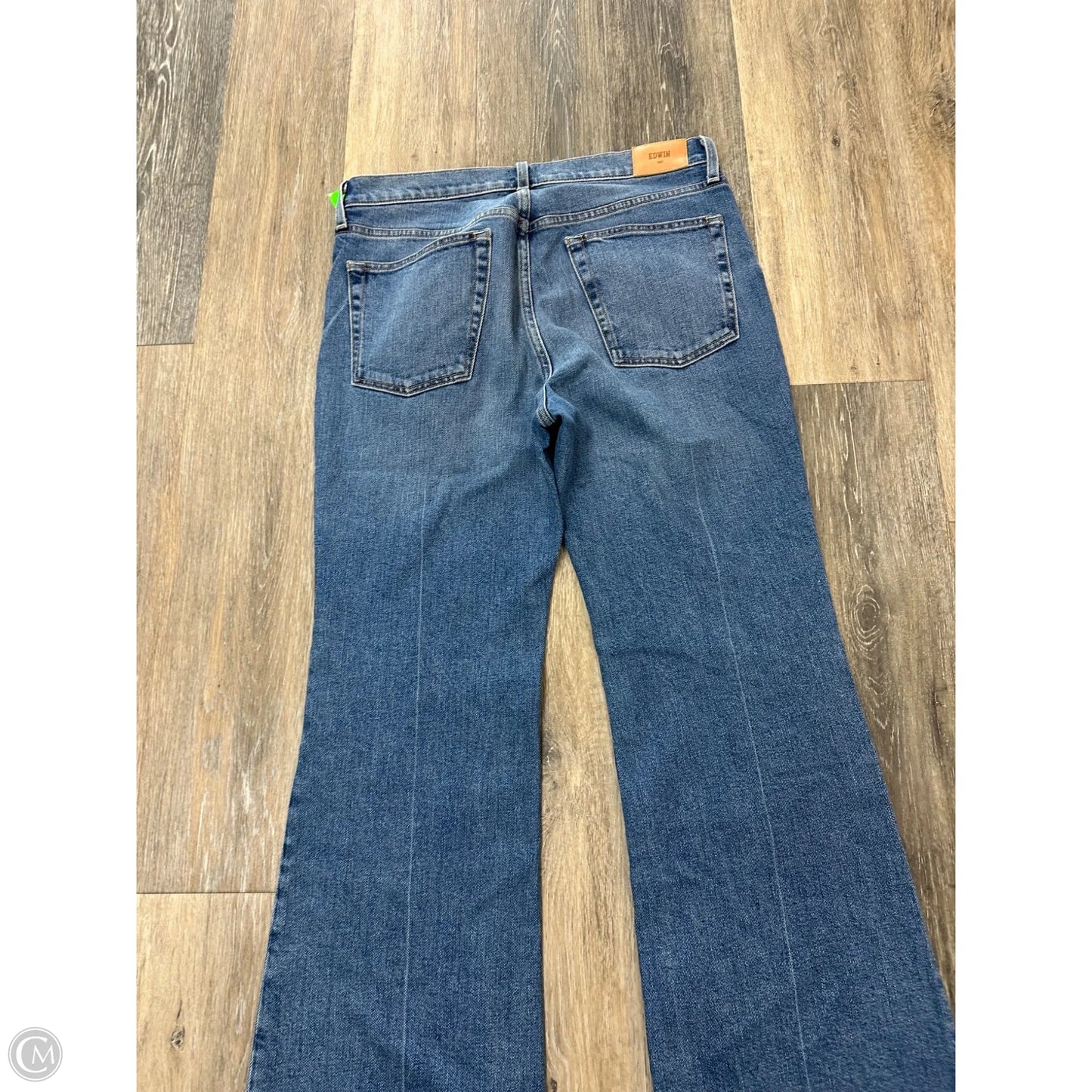 Jeans Straight By Edwin In Blue Denim, Size: 12