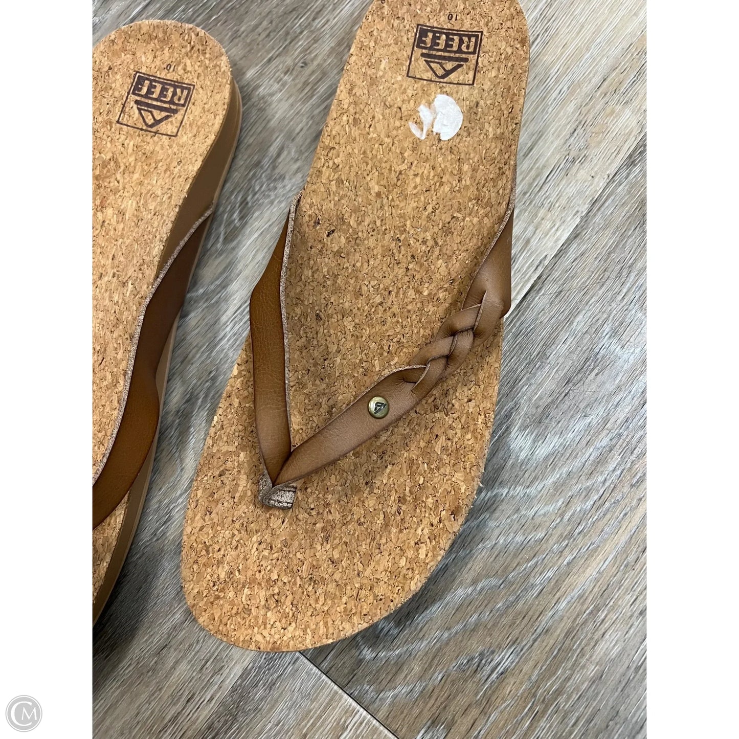 Sandals Flip Flops By Reef In Tan, Size: 10