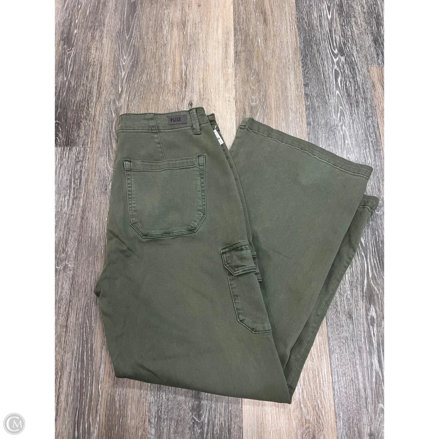 -Jeans Wide Leg By Paige In Green Denim, Size: 8/29