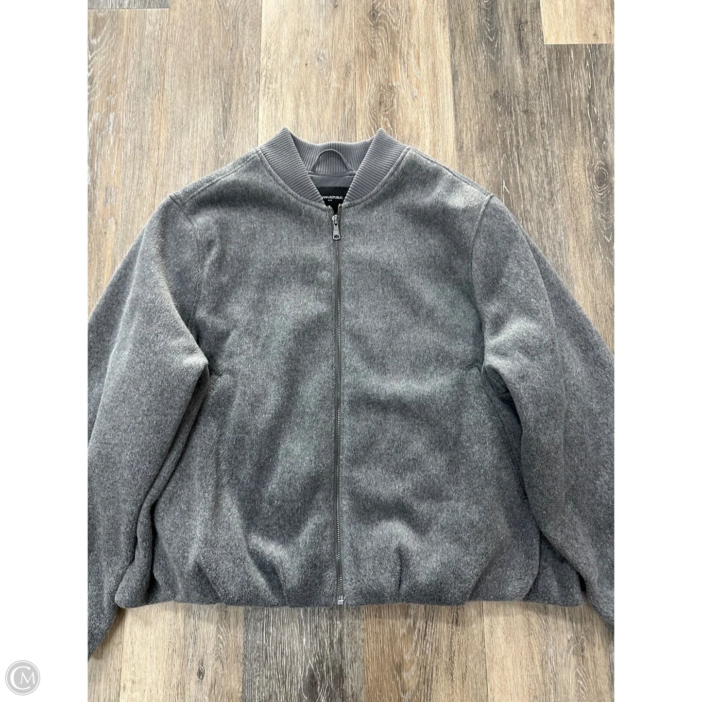 Jacket Moto By Banana Republic In Grey, Size: Xl