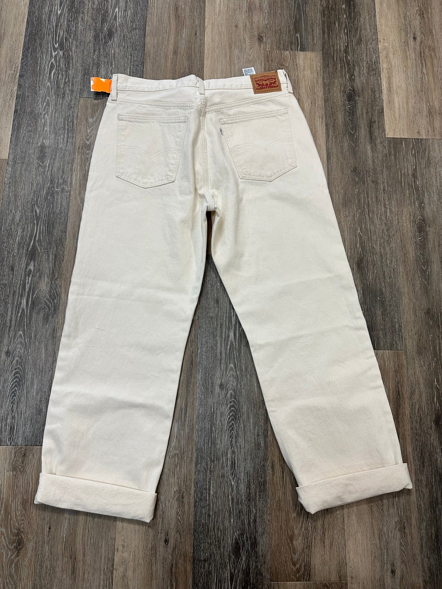 Jeans Straight By Levis In White Denim, Size: 14