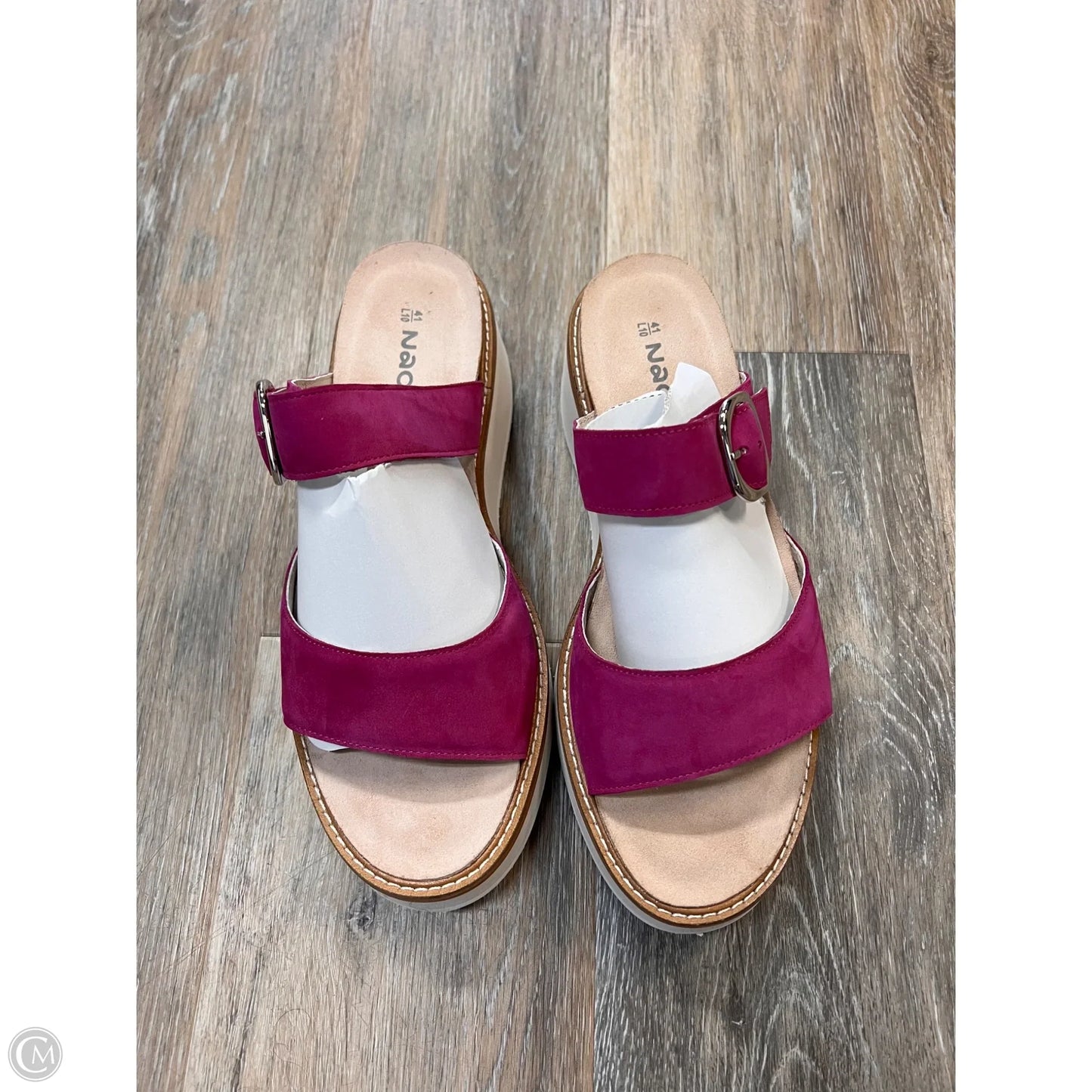 Sandals Heels Wedge By Naot In Pink, Size: 10