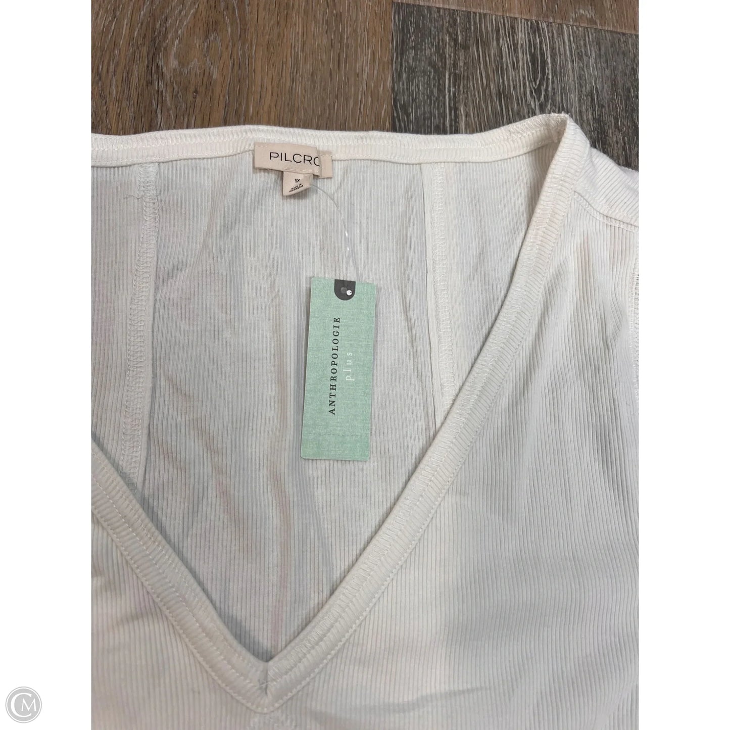 -Top Short Sleeve By Pilcro In White, Size: 1x
