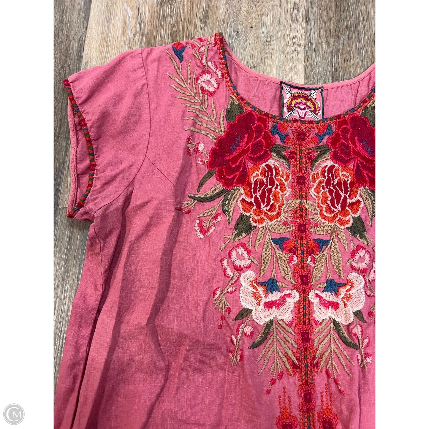 Dress Casual Short By Johnny Was In Pink, Size: L