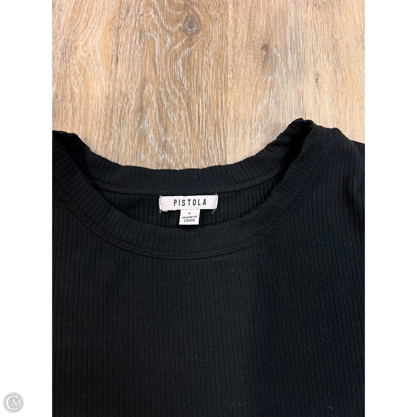 Top Short Sleeve By Pistola In Black, Size: L