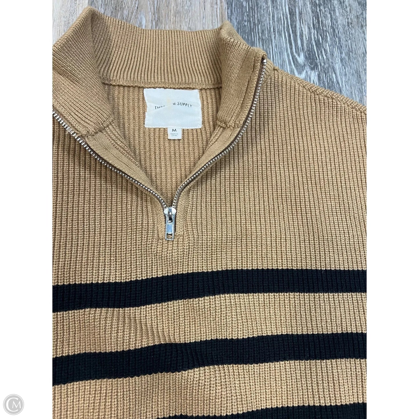 -Sweater By Thread And Supply In Tan, Size: M