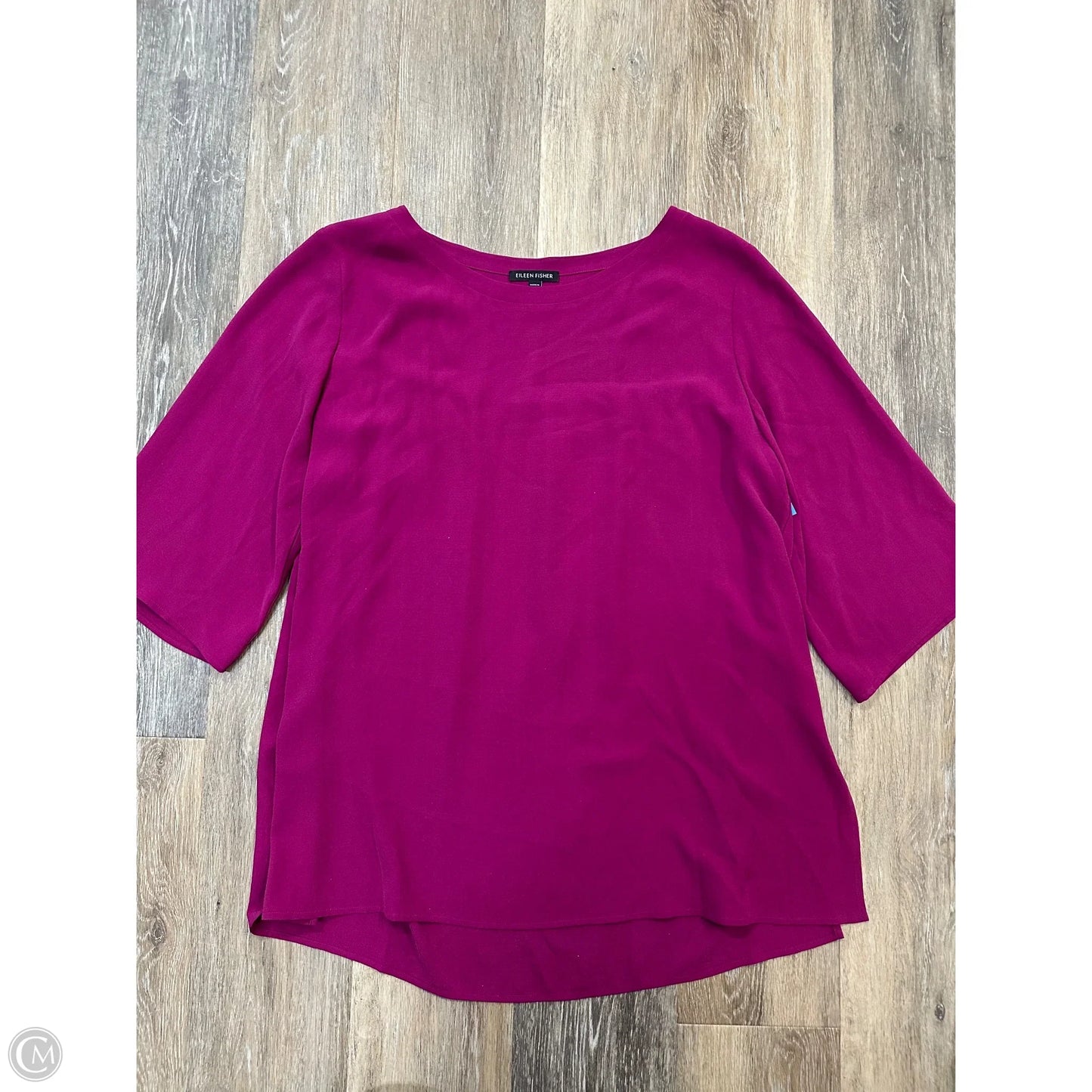 Blouse Long Sleeve By Eileen Fisher In Pink, Size: M