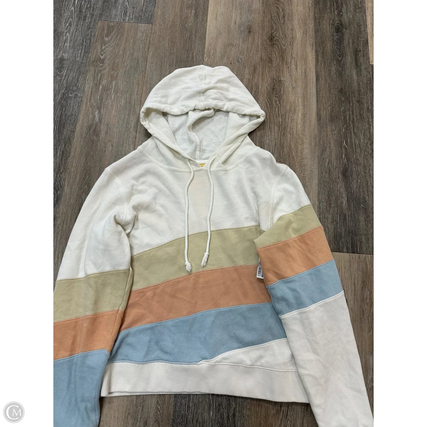 Sweatshirt Hoodie By Faherty In Striped Pattern, Size: M