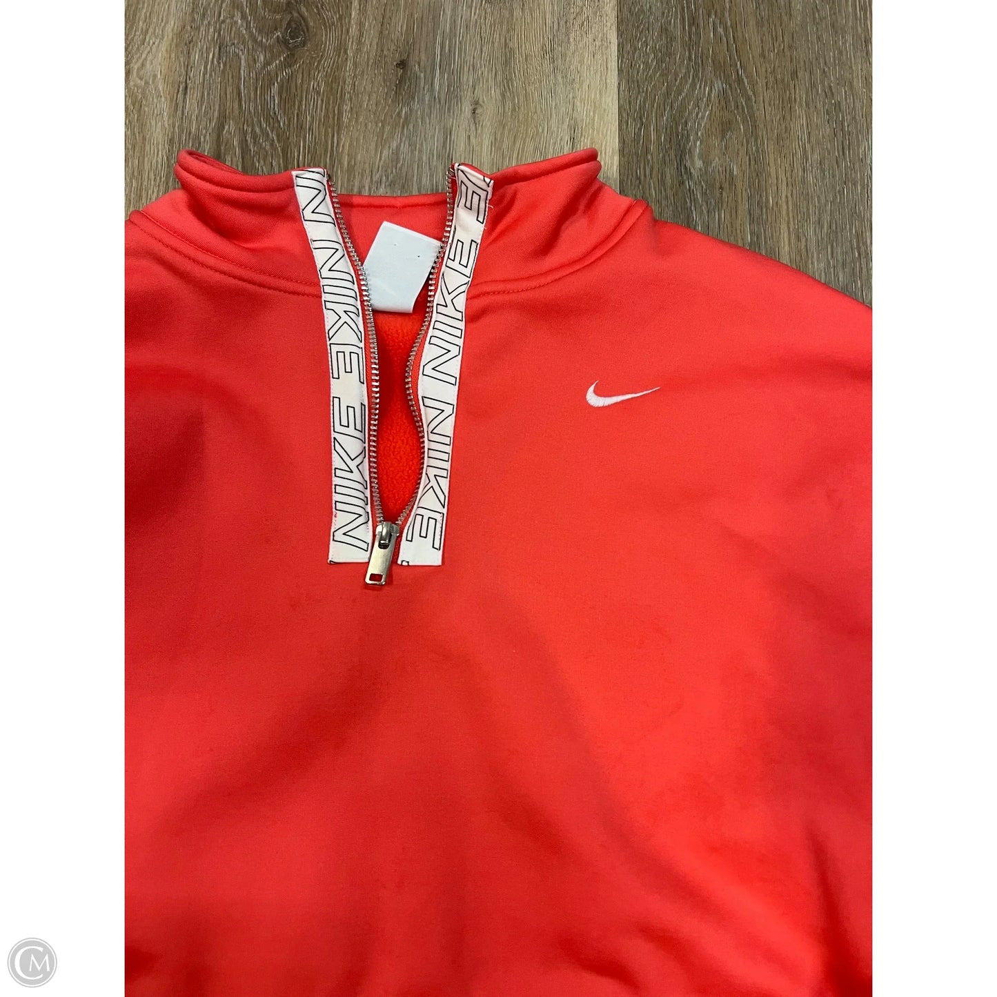 Athletic Sweatshirt Collar By Nike In Coral, Size: Xl