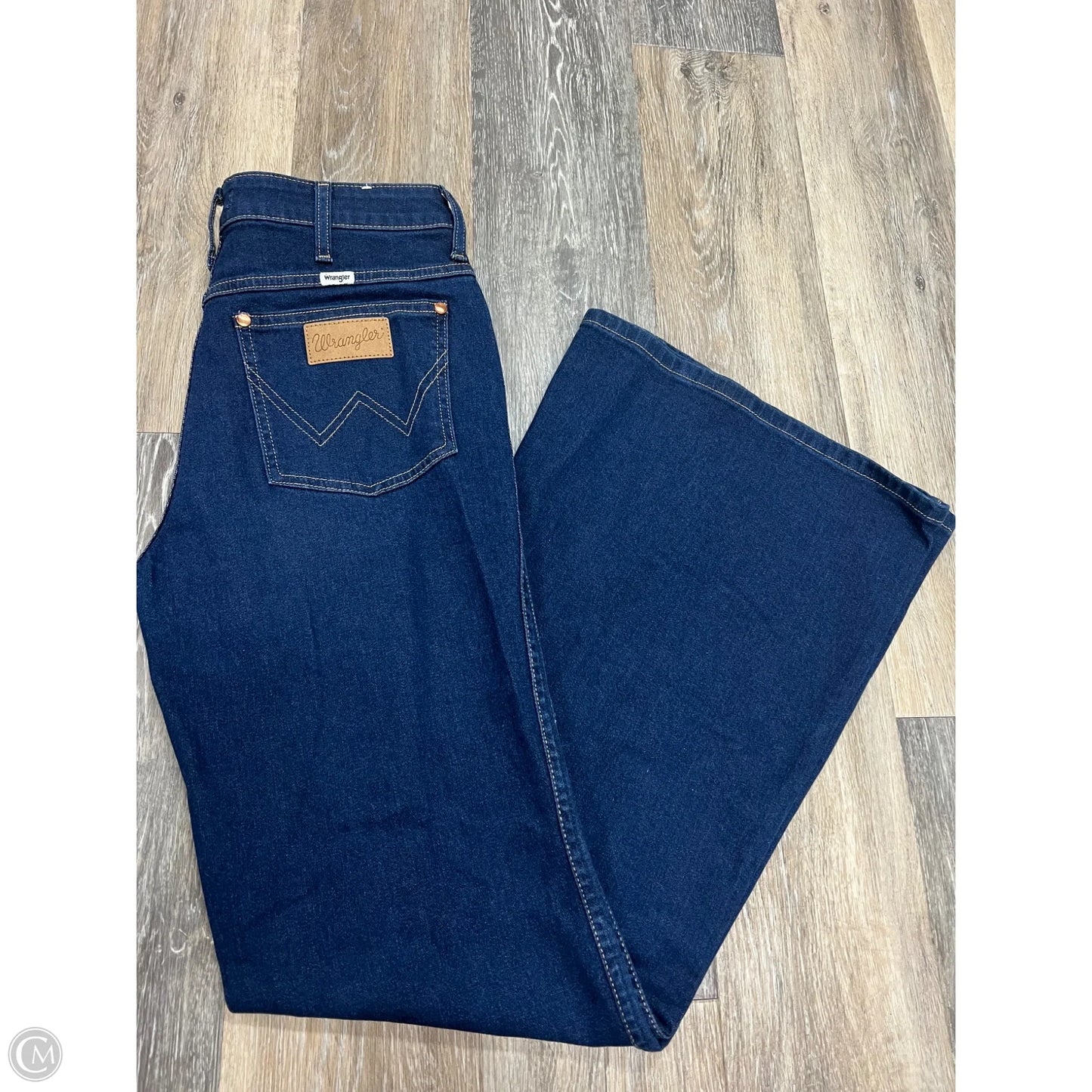 Jeans Flared By Wrangler In Blue Denim, Size: 6/28