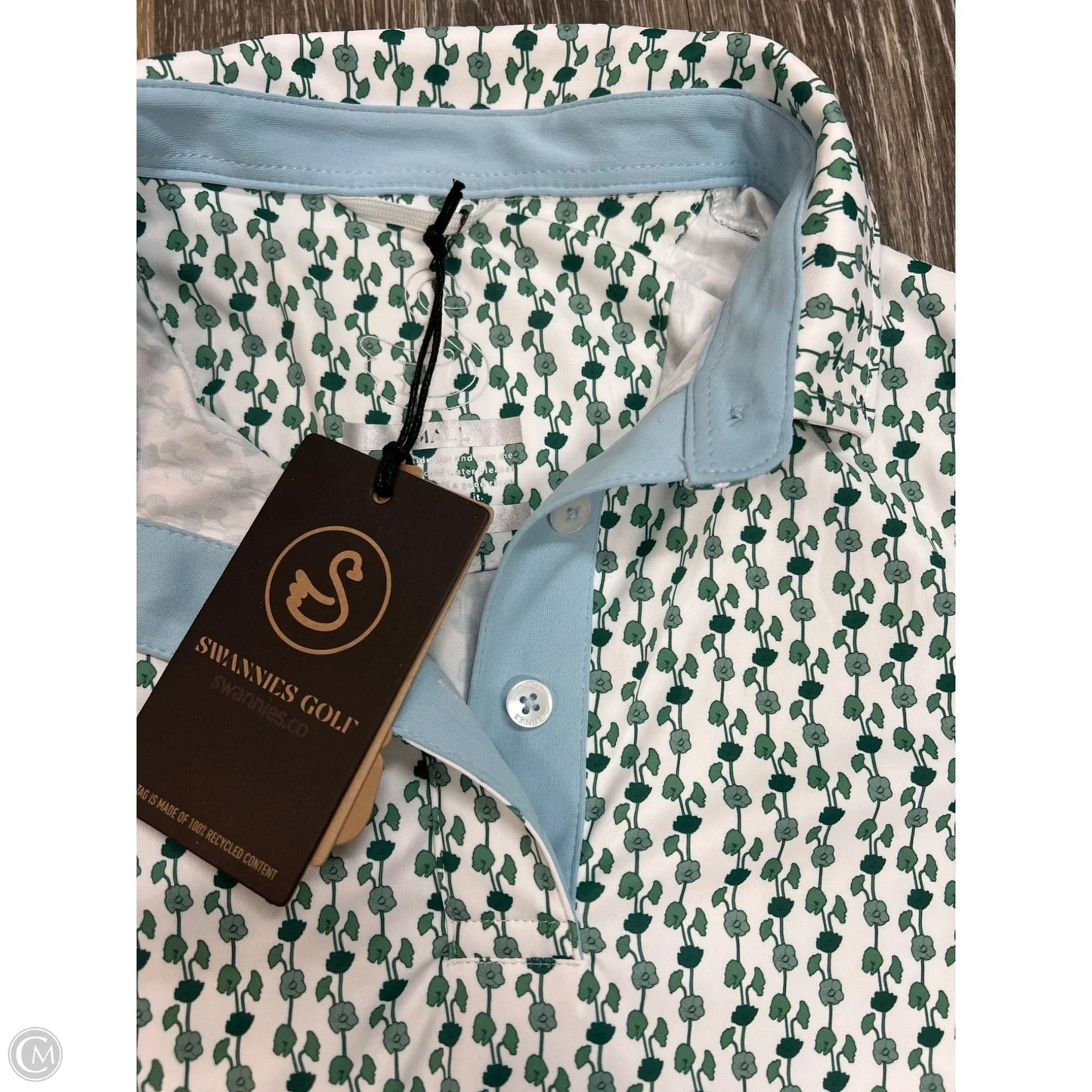 Athletic Top Short Sleeve By Swannies Golf In Floral Print, Size: S