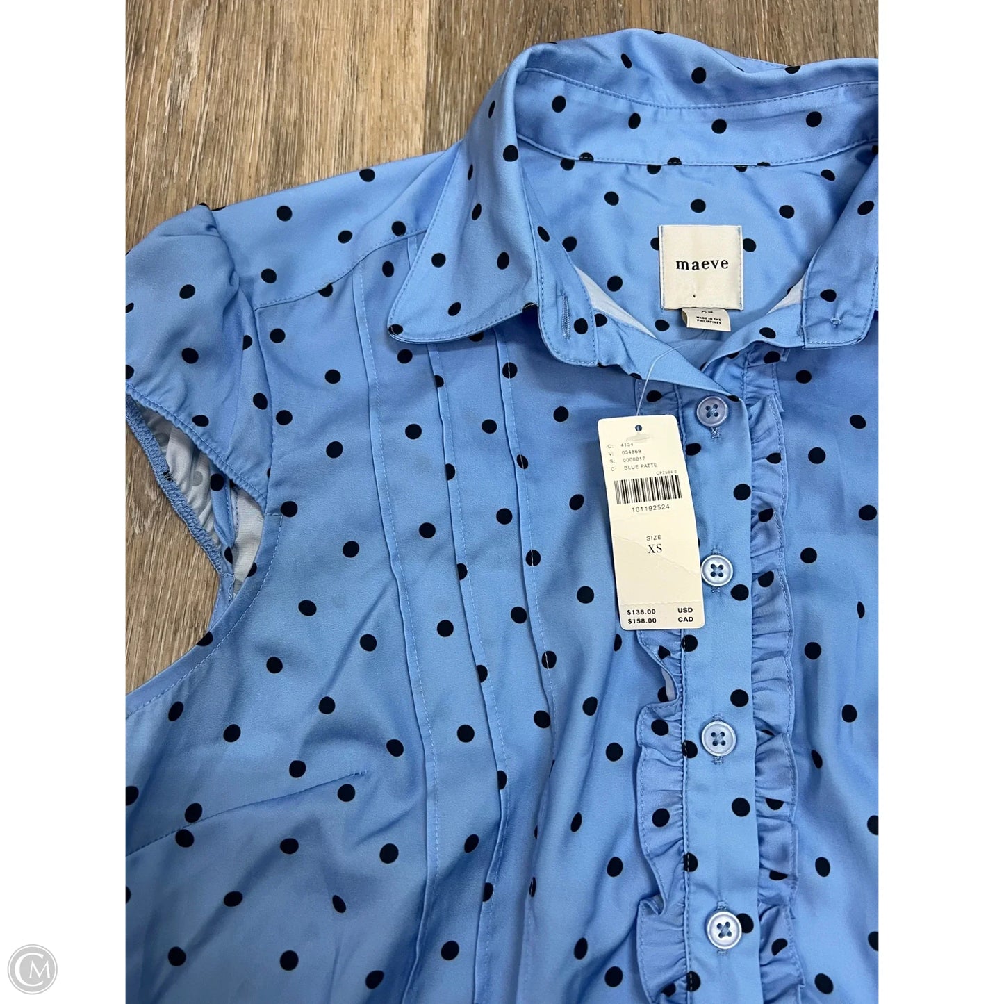 Dress Casual Midi By Maeve In Polkadot Pattern, Size: Xs