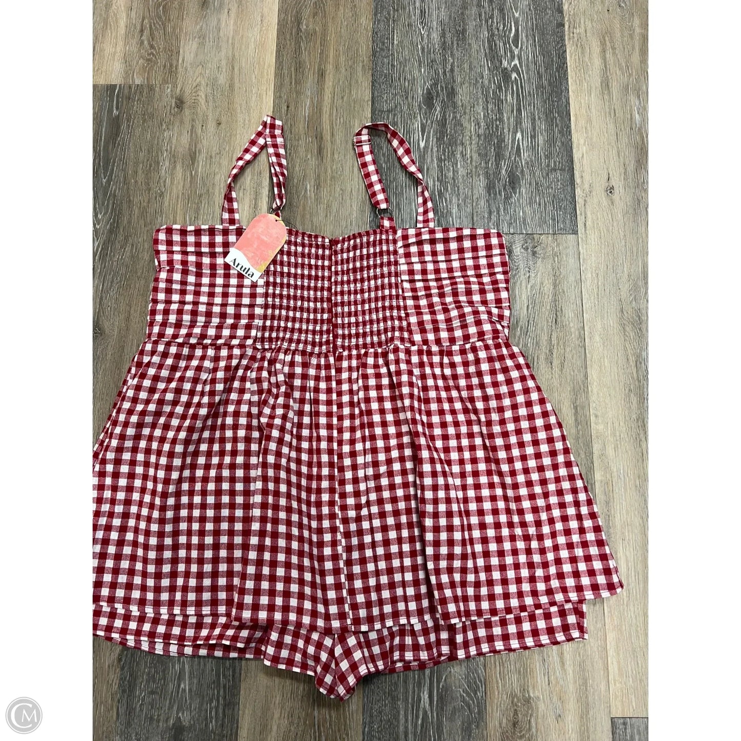 Romper By Arula In Red & White, Size: 1x