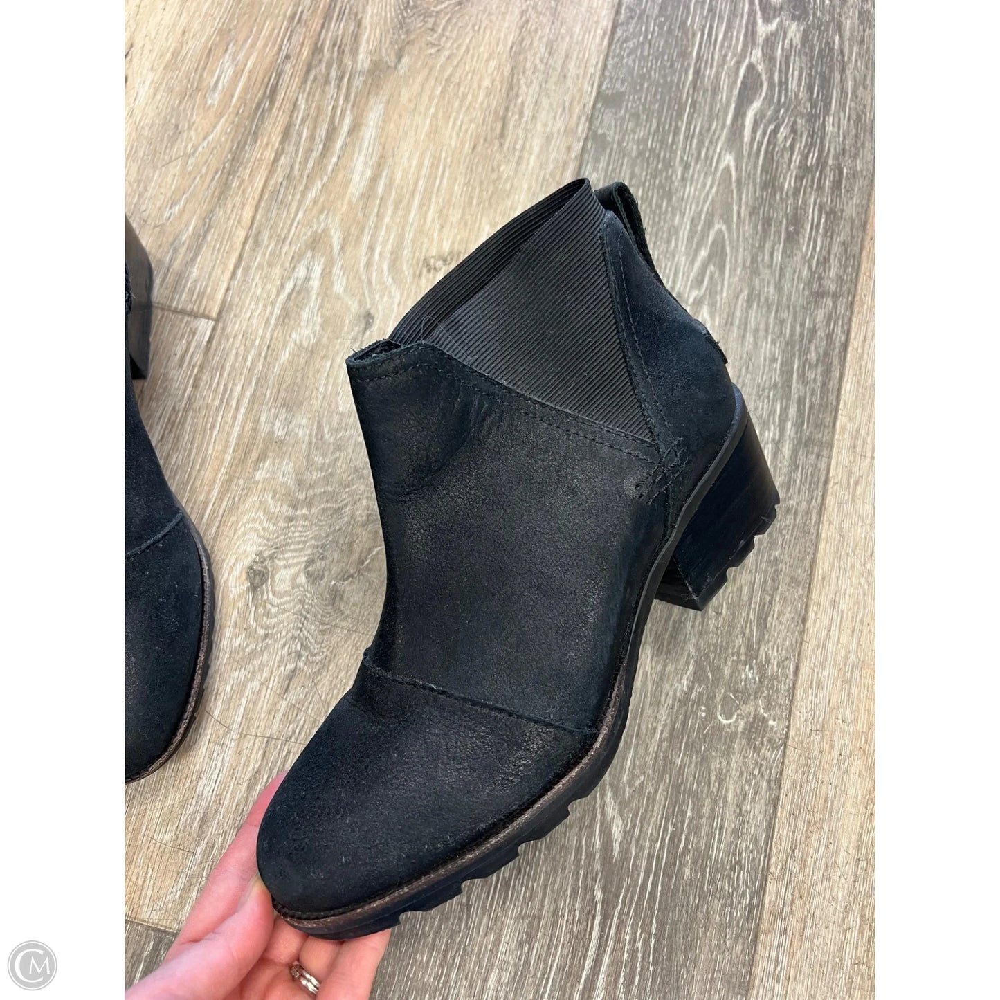 Boots Ankle Heels By Sorel In Black, Size: 8
