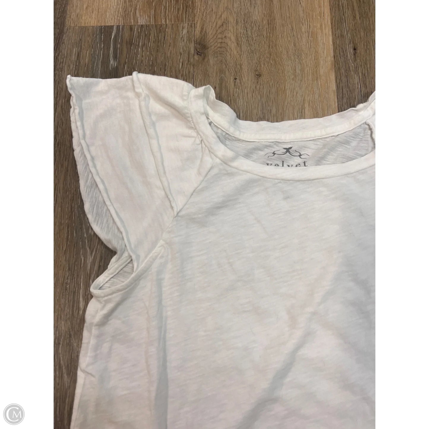 Top Short Sleeve By Velvet By Graham & Spencer In White, Size: Xs